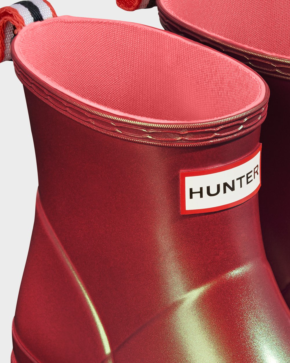 Bottes Play Hunter Original Short Nebula Rain Femme Rose EZUANQR-93